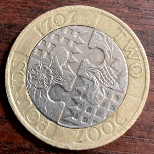 Rare pound coin 1707 - coin,