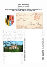 A-GB Free Front 1827 signed Wrottesley, Baron, John Wrottesley, MP Lichfield