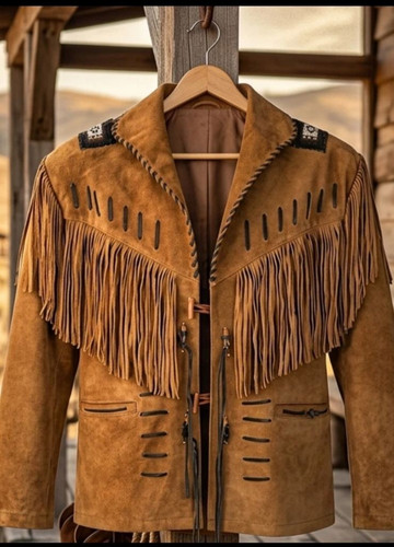 Men brown fringe leather - men's,