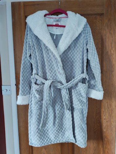 Dressing gown soft - grey, fleece