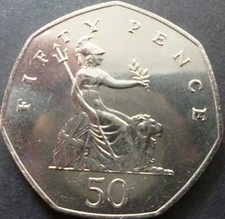 1983 UNCIRCULATED FIFTY PENCE PIECE. 1983 50P COIN IN UNCIRCULATED CONDITION.