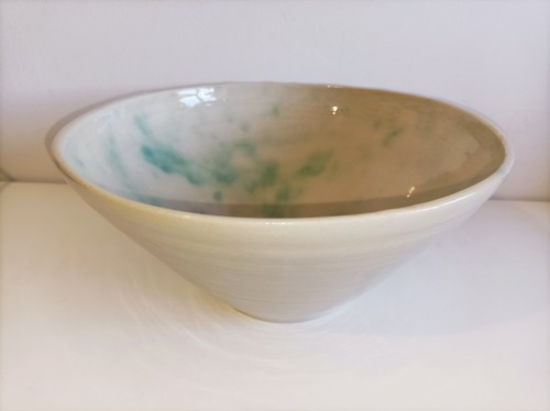 Studio art pottery large bowl - pottery,