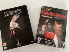 2 X WW2 Themed DVDs - The Eagle Has Landed ( 2 Disc Ed) + Schindler’s List