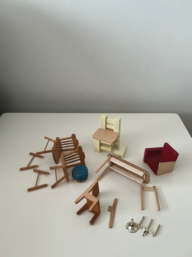 Job lot wooden - dolls, house