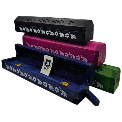 Wooden incense coffin box - coffin,