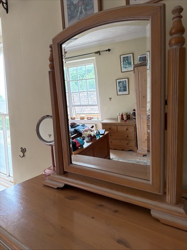 Limed oak adjustable mirror - oak,