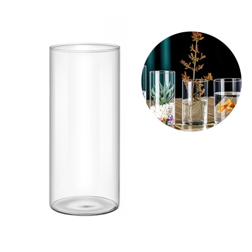 Glass cylinders vase - glass,
