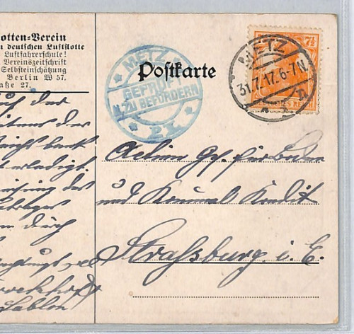 Zeppelin art ww1 postcard - zeppelin,