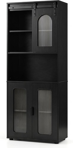 Pantry cabinet black tall - pantry,