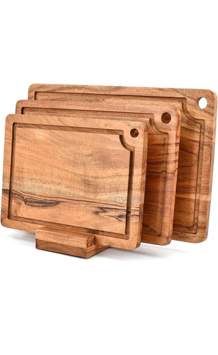 Handmade acacia wood cutting - handmade,