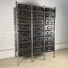 Vintage Industrial 24 Tray Double Sided Storage Unit