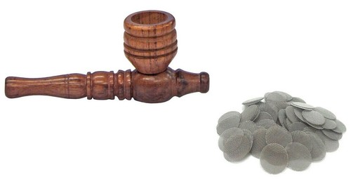 Wooden pocket smoking pipe 8cm - wooden,