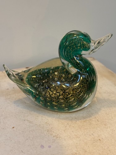 Murano glass duck figurine - glass,