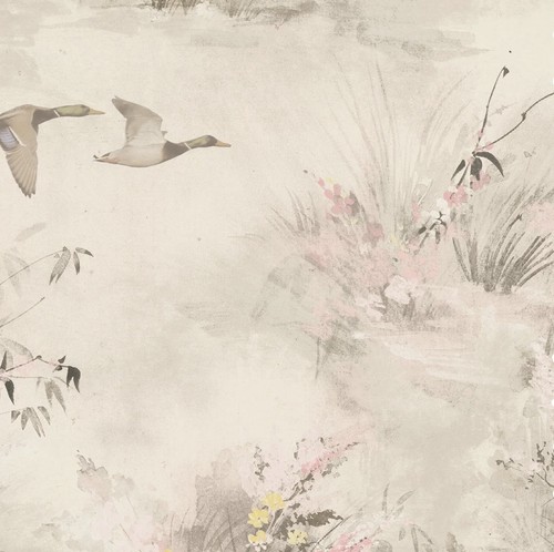 Woodchip magnolia wallpaper - &,
