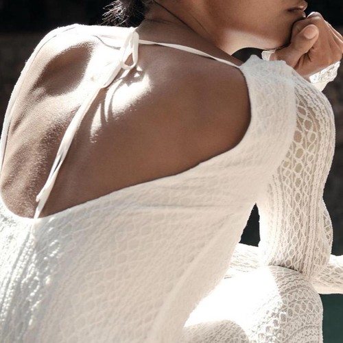 Zara white lace - white, open