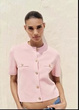 ZARA PINK SHORT SLEEVE KNIT