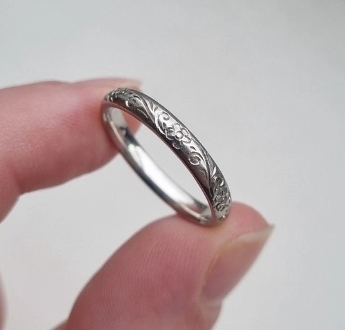 950 platinum hallmarked floral - 950,