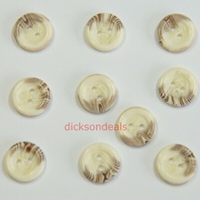 10 Aran Buttons 2 Hole Cream
