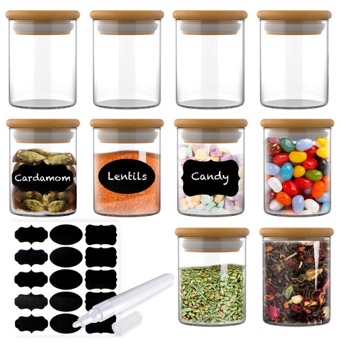 Heftman glass spice jars - 10,
