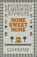 Home Sweet Home Cross Stitch Kit Sampler 13.5" x 8.5"
