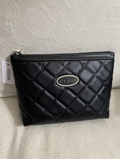New Guess Black Quilted Pouch