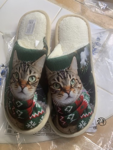 New christmas cat slippers - cat,