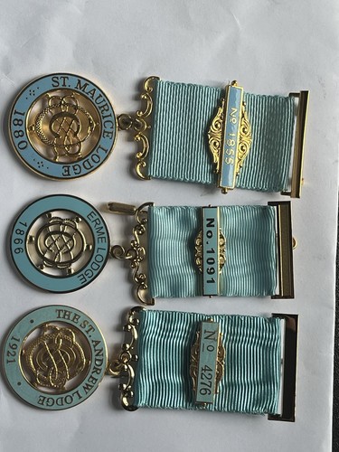 Three fine enamel masonic - enamel,