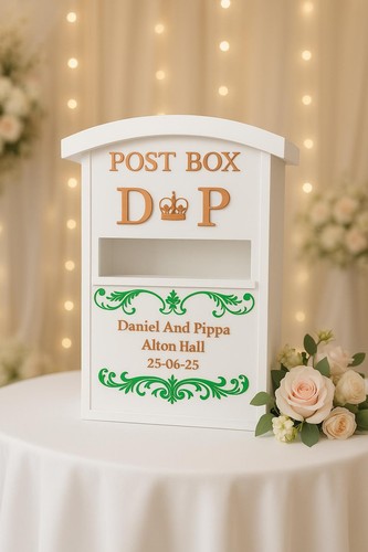 Personalised wedding post box - personalised,