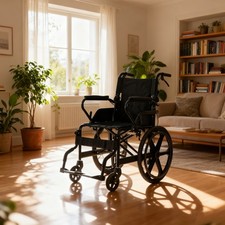 Lightweight Folding Wheelchair Self Propelled Transit Attendant Brake 2 Colors