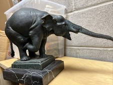 Bronze elephant sculpture