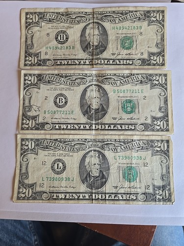 Dollar bills lot 3 old - 3,