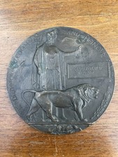 WW1 Bronze Death Plaque Sgt Harry Phillip Kemp NAC/089022 KIA 3/4/1916 Salonika