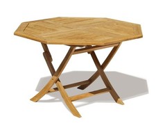 Teak Outdoor Folding Table, Octagonal - Lymington Range - 1.5m
