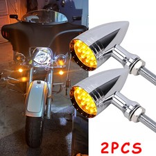 2PCS Chrome Bullet LED Turn
