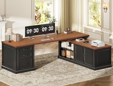 Farmhouse L Shaped Desk with