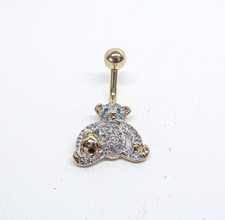 9ct gold teddy bear belly - 9ct,