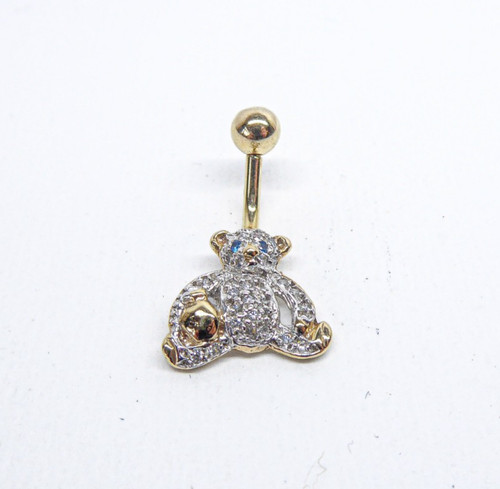 9ct gold teddy - gold, bear