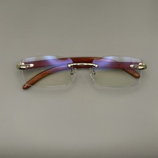 Rimless gold wood effect - rimless,