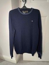 Musto Navy Jumper Men's size XL 100%LAMBSWOOL