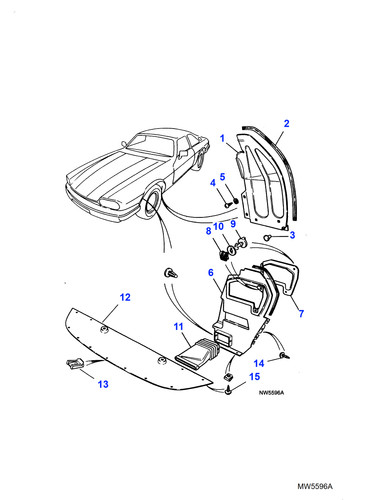 Jaguar genuine fender baffle - genuine,
