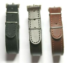 GENTS LEATHER G10 STRAP FOR WW1 MILITARY TRENCH WATCH 10,12,14MM MADE IN WALES 
