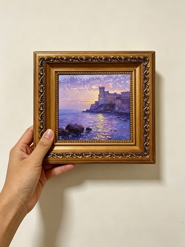 Cliffside castle seascape - castle,