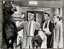 Donald Sinden Hand Signed 10" x 8" photo - Doctor in the House with Dirk Bogarde