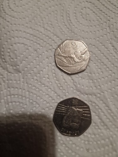 Olympic 50p 2016 swimming - olympic,