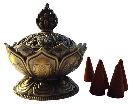 Incense cone burner antique - incense,