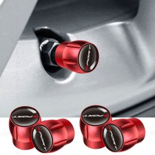 4x Sport Logo Red Car Wheel