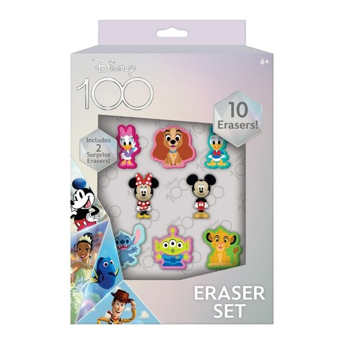Disney 100 eraser set 10 - disney, (10