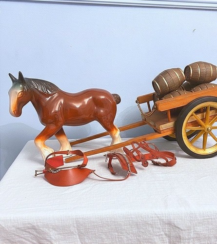 Vintage ceramic shire - ceramic, mare