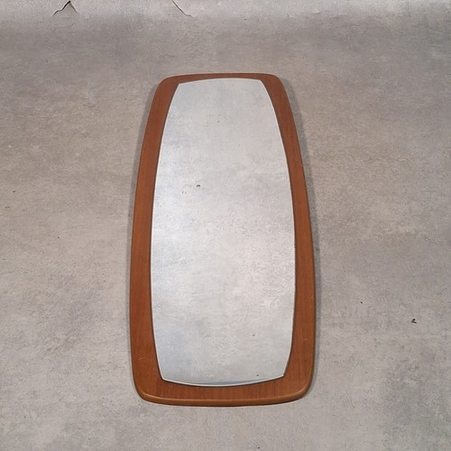 Teak wall mirror mid century - teak,