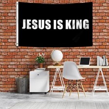 Dacron Jesus Is King Flag